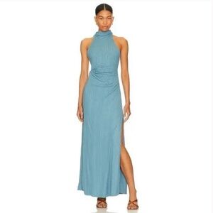Free People Athea Ribbed Knit Maxi Dress Ancient Turquoise